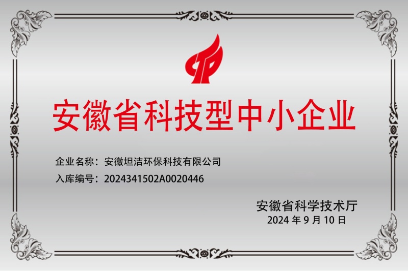 枣庄安徽科技型中小企业证书